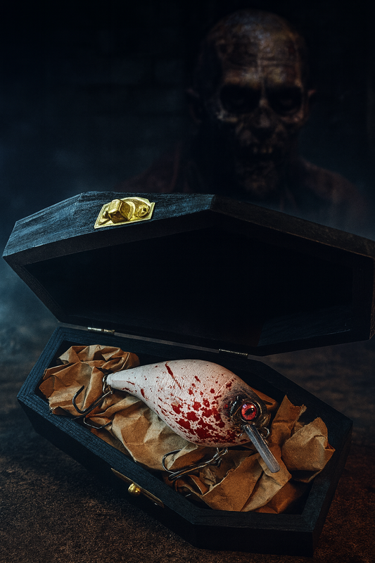 π©Έ Zombie 2.5 Square Bill with Casket Case