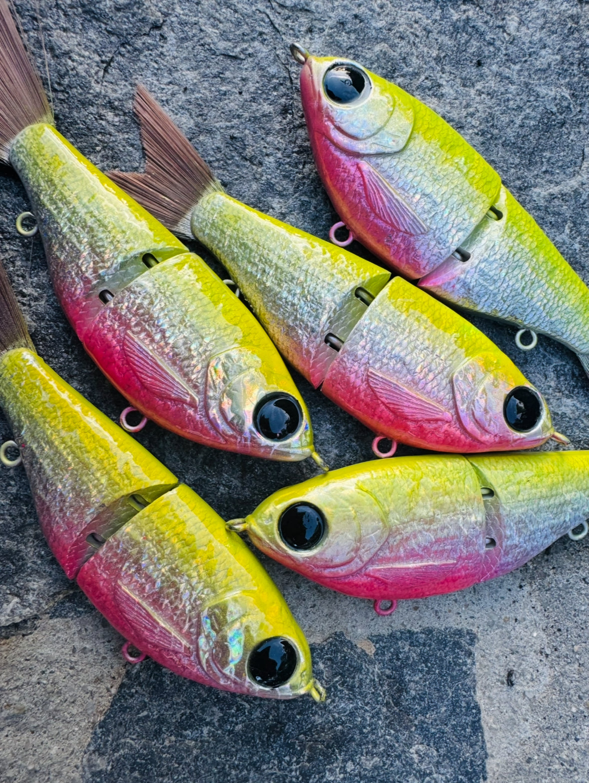 Psychedelic Lemonade - 5” ABS Swim Shad 3/5oz.