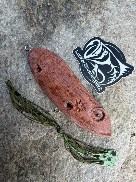 LunkerZ Custom Baitz - Jr. Smackdown frog, 3/34 inches, 1 oz. Top water poppin frog - Price includes custom paint