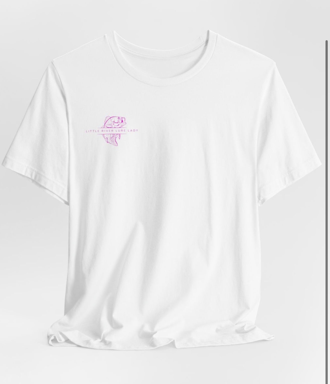 Fishing T‑Shirt - Printed Back — “Hope You Catch a World Record” Bass Graphic Tee - Logo on front Left Chest