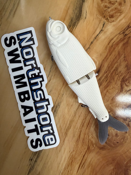 Northshore Swimbaits 160mm Resin Glide - 1.6 oz. Comes with size 2 Mustad KVD trebles. Designed and built in Massachusetts. - Price includes Custom Paint - Swipe to see Swim Video