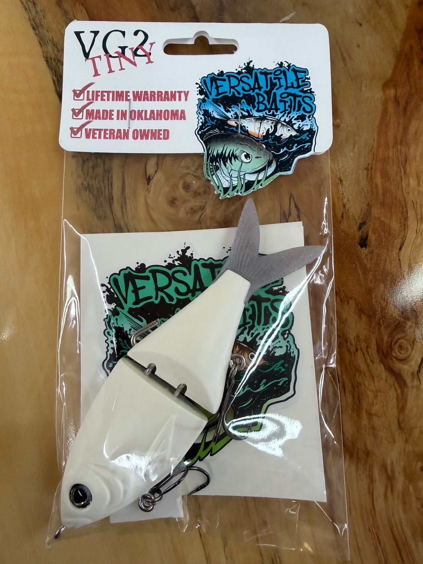 Versatile Baits VG2 Tiny - 1.2 oz. 5 inches - You can burn this bait at any speed and it will never blow out or roll due to our very precise resin/weight materials and formula - Price includes Custom Paint