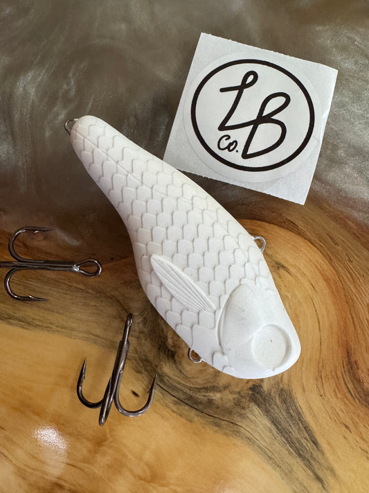 Big Lipper - 4” 2oz - Resin- Tight flutter, moderately fast sinking - Price Includes Custom Paint