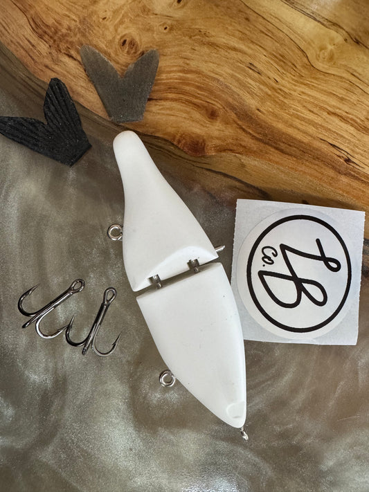 Downsize V2-Weight: 1.1 oz
Length: 5.5 inches- Sink Rate: ~1 ft every 2.25 seconds (Slow-Medium Sink)- Action: Smoother S-style swim
When to use: Ideal for tough bites and high-pressure - Price includes Custom Paint